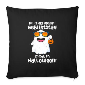 Halloween Party I'M CELEBRATING MY BIRTHDAY - Sofa pillowcase 17,3'' x 17,3'' (45 x 45 cm) - black - Front