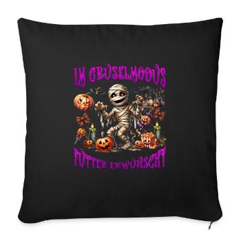 Halloween costume IN HORROR MODE FOOD DESIRED - Sofa pillowcase 17,3'' x 17,3'' (45 x 45 cm) - black - Front