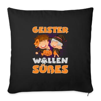 Halloween GHOSTS WANT SWEET Funny Kids - Housse de coussin décorative 45 x 45 cm - noir - Devant