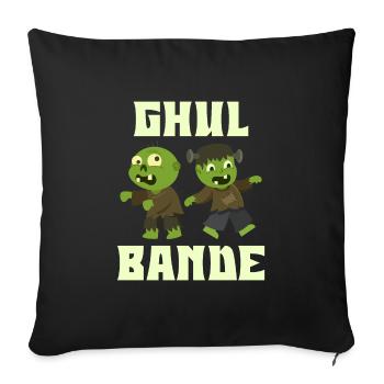 Halloween Kostüm Kinder GHUL BANDE Lustiges - Sofakissenbezug 45 x 45 cm - Schwarz - Vorne