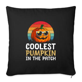 Halloween CITROUILLE LA PLUS COOL DE LA RÉGION Amusant - Housse de coussin décorative 45 x 45 cm - noir - Devant