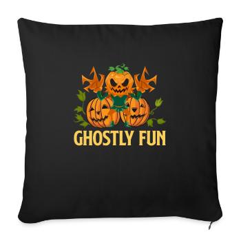 Costume d’Halloween Enfants GHOSTLY FUN Drôle - Housse de coussin décorative 45 x 45 cm - noir - Devant