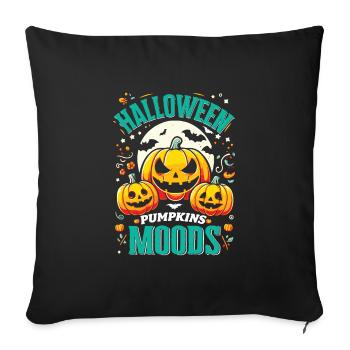 HALLOWEEN PUMPKIN MOODS Funny Halloween - Sofa pillowcase 17,3'' x 17,3'' (45 x 45 cm) - black - Front