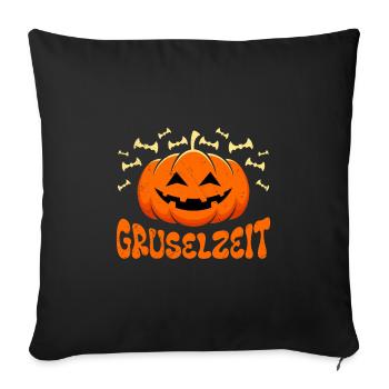 Halloween Costume Kids SPOOKY TIME Funny Pumpkin - Sofa pillowcase 17,3'' x 17,3'' (45 x 45 cm) - black - Front