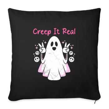 Costume d’Halloween Enfants CREEP IT REAL Funny - Housse de coussin décorative 45 x 45 cm - noir - Devant