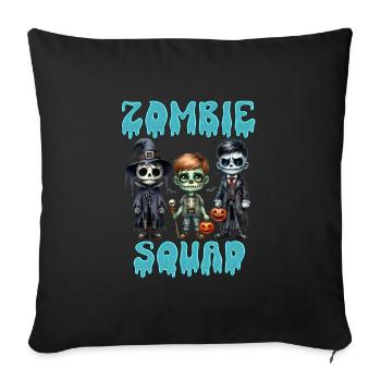 Halloween Kostüm Kinder ZOMBIE SQUAD Lustiges - Sofakissenbezug 45 x 45 cm - Schwarz - Vorne