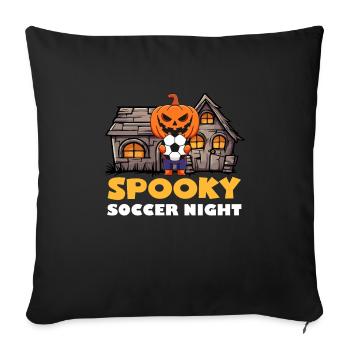 Halloween SPOOKY SOCCER NIGHT Funny Kids - Sofa pillowcase 17,3'' x 17,3'' (45 x 45 cm) - black - Front