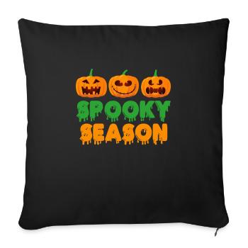 Fête d’Halloween SAISON EFFRAYANTE Enfants Halloween - Housse de coussin décorative 45 x 45 cm - noir - Devant