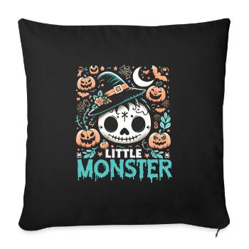 Petit Monstre Enfants Halloween - Housse de coussin décorative 45 x 45 cm - noir - Devant