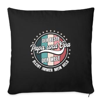 Opi DER BESTE PAPA UND OPA DER WELT BLEIBT MEIN - Sofakissenbezug 45 x 45 cm - Schwarz - Vorne