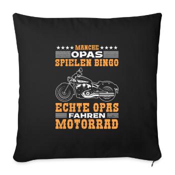 Opi MANCHE OPAS SPIELEN BINGO ECHTE OPAS FAHREN - Sofakissenbezug 45 x 45 cm - Schwarz - Vorne