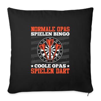 Opi NORMALE OPAS SPIELEN BINGO COOLE OPAS SPIELEN - Sofakissenbezug 45 x 45 cm - Schwarz - Vorne