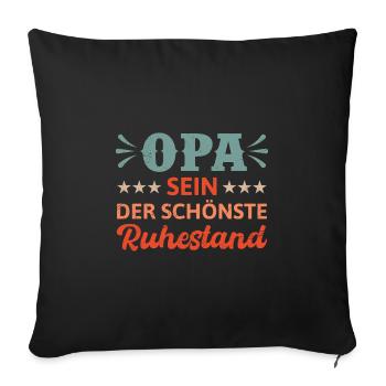 OPA SEIN DER SCHÖNSTE RUHESTAND Renteneintritt - Sofakissenbezug 45 x 45 cm - Schwarz - Vorne