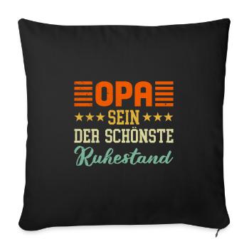 OPA SEIN DER SCHÖNSTE RUHESTAND Renteneintritt - Sofakissenbezug 45 x 45 cm - Schwarz - Vorne
