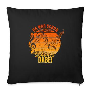 Beaucoup de belles choses avec : chef de chœur, professeur de musique - Housse de coussin décorative 45 x 45 cm - noir - Devant