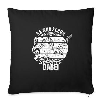 Beaucoup de belles choses avec : chef de chœur, professeur de musique - Housse de coussin décorative 45 x 45 cm - noir - Devant