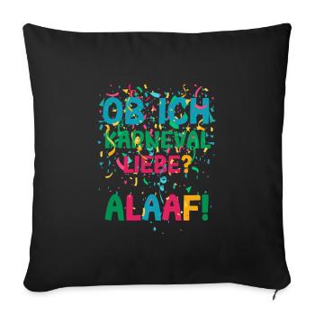 Whether I Love Carnival Alaaf Carnival Confetti - Sofa pillowcase 17,3'' x 17,3'' (45 x 45 cm) - black - Front