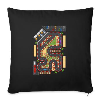 Road Landscape Road Traffic Highway Car - Sofa pillowcase 17,3'' x 17,3'' (45 x 45 cm) - black - Front