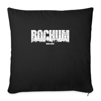 Bochum Skyline Ruhrpott sur la zone minière du charbon Home - Housse de coussin décorative 45 x 45 cm - noir - Devant