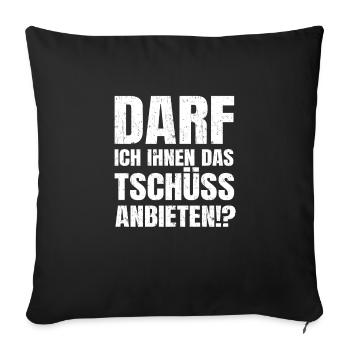 C’est drôle : Puis-je vous offrir l’ironie de l’adieu - Housse de coussin décorative 45 x 45 cm - noir - Devant