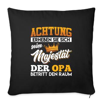 Opi ACHTUNG ERHEBEN SIE SICH MAJESTÄT DER - Sofakissenbezug 45 x 45 cm - Schwarz - Vorne
