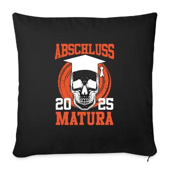 MATURA 2025 ABSCHLUSS Maturant Lustiges - Sofakissenbezug 45 x 45 cm - Schwarz - Vorne
