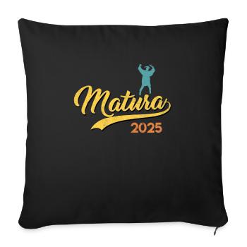 MATURA ABSCHLUSS 2025 Maturanten Lustiges - Sofakissenbezug 45 x 45 cm - Schwarz - Vorne