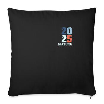MATURA ABSCHLUSS 2025 Maturanten Lustiges - Sofakissenbezug 45 x 45 cm - Schwarz - Vorne