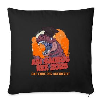 Abitur ABI SAURUS REX 2025 Abitur Lustiges - Sofakissenbezug 45 x 45 cm - Schwarz - Vorne