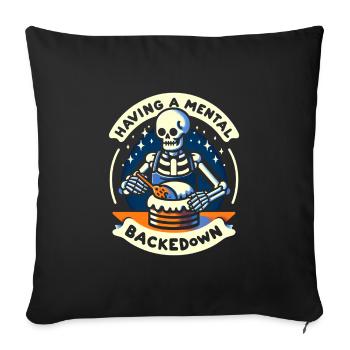 Funny Baking Skeleton Humor - Sofa pillowcase 17,3'' x 17,3'' (45 x 45 cm) - black - Front