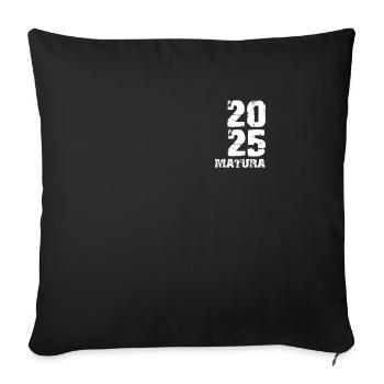 MATURA ABSCHLUSS 2025 Maturanten Lustiges - Sofakissenbezug 45 x 45 cm - Schwarz - Vorne