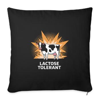Lactose Tolerant Cow - Sofa pillowcase 17,3'' x 17,3'' (45 x 45 cm) - black - Front