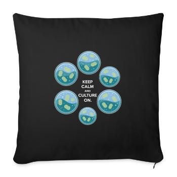 Keep Calm and Culture On Design - Sofa pillowcase 17,3'' x 17,3'' (45 x 45 cm) - black - Front