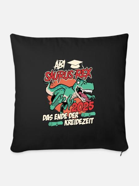 ABI 2025 ABBISUARUS REX DAS ENDE EINER ÄRA Lustig - Sofakissenbezug 45 x 45 cm - Schwarz