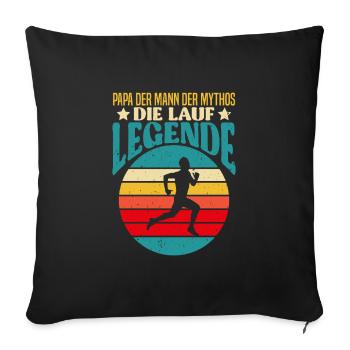 Väter PAPA DER MANN DER MYTHOS DIE LAUF LEGENDE - Sofakissenbezug 45 x 45 cm - Schwarz - Vorne
