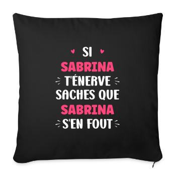 Sabrina - Housse de coussin décorative 45 x 45 cm - noir - Devant