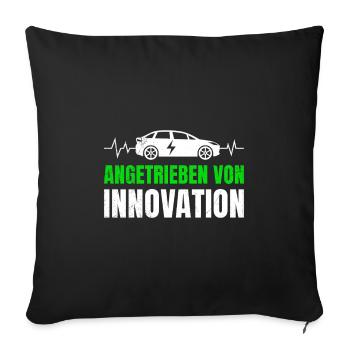 Hybrid Auto ANGETRIEBEN VON INNOVATION LUSTIG - Sofakissenbezug 45 x 45 cm - Schwarz - Vorne