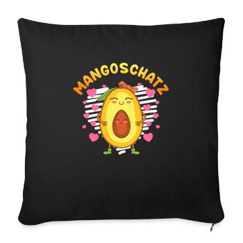 Werdende Mutter MANGOSCHATZ Lustiges - Sofakissenbezug 45 x 45 cm - Schwarz - Vorne
