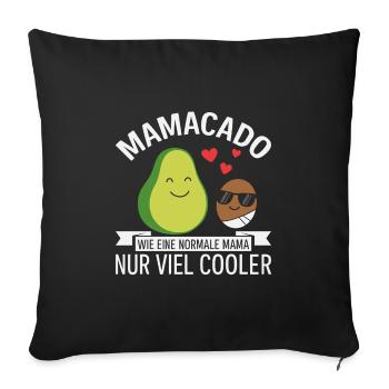 Zukünftige Mutter MAMACADO VIEL COOLER Lustig - Sofakissenbezug 45 x 45 cm - Schwarz - Vorne