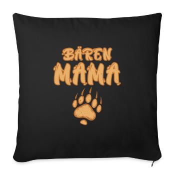 Zukünftige Mutter BÄREN MAMA Lustiges - Sofakissenbezug 45 x 45 cm - Schwarz - Vorne