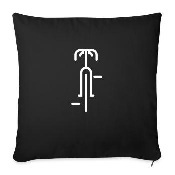 Fahrradfahrer Tshirt Geschenk Rennrad Radsport - Sofakissenbezug 45 x 45 cm - Schwarz - Vorne