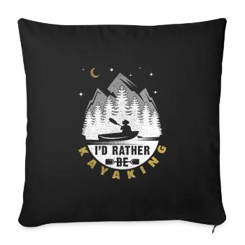 Je ferais plutôt du kayak - Housse de coussin décorative 45 x 45 cm - noir - Devant