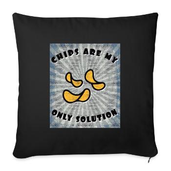 chips - Housse de coussin décorative 45 x 45 cm - noir - Devant