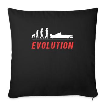 Sport automobile de course automobile - Housse de coussin décorative 45 x 45 cm - noir - Devant