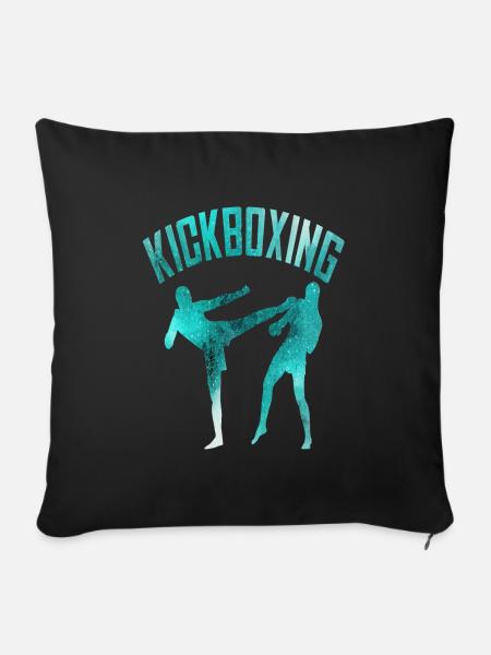 Kickboxen - Sofakissenbezug 45 x 45 cm - Schwarz