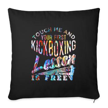 Kickboxing - Housse de coussin décorative 45 x 45 cm - noir - Devant