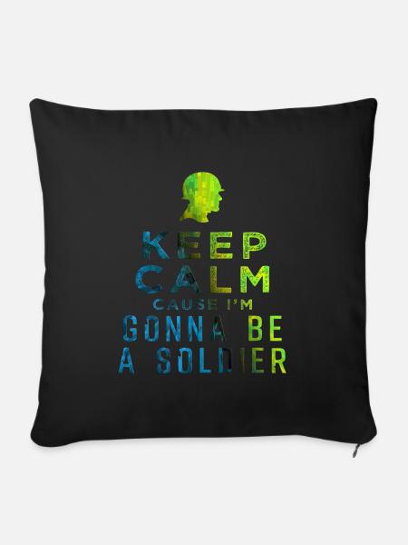 Soldat - Sofakissenbezug 45 x 45 cm - Schwarz