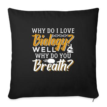 Biologie - Housse de coussin décorative 45 x 45 cm - noir - Devant