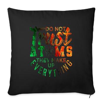 Chimie - Housse de coussin décorative 45 x 45 cm - noir - Devant