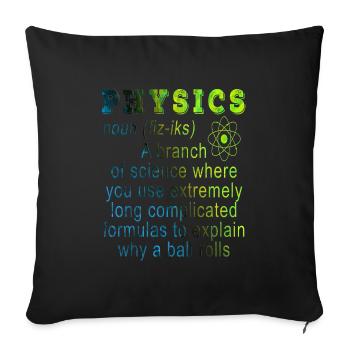 Physique - Housse de coussin décorative 45 x 45 cm - noir - Devant